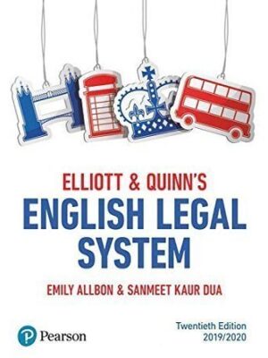 Elliott & Quinn’s English Legal System 20th Edition