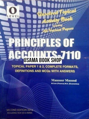O Level Principles of Accounts 7110 Unsolved Topical Mansoor Masood