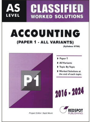 Redpsot AS Level Accounting Paper 1 Classified Worked Solutions
